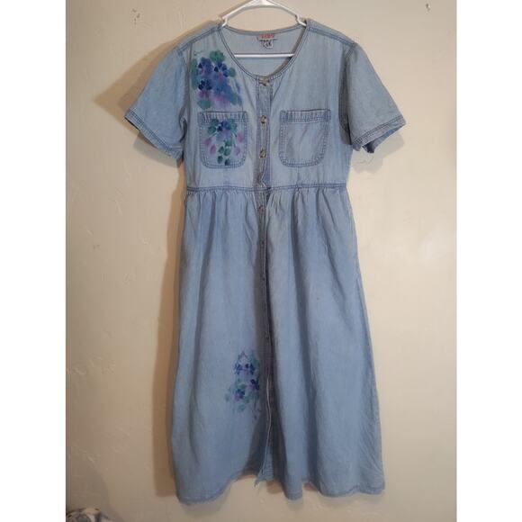 Fads Vintage Button-up Maxi Dress - Picture 1 of 8